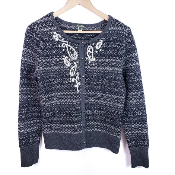 Eddie Bauer Embellished Cardigan Size M Medium - Picture 1 of 7